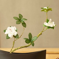 Azalea Azalea Azalea Red Artificial Bouquet Silk Flower Branch Shape Home Decoration Chinese Zen Dri