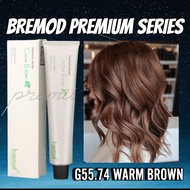 BREMOD PREMIUM SERIES COCOA BUTTER HAIR COLOR 100 ML - G55.74 WARM BROWN