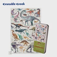 【美國Crocodile Creek】鐵盒圖鑑拼圖-恐龍世界-150片