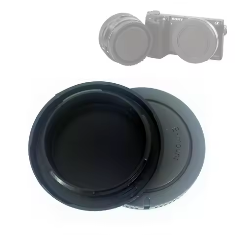 Black Gray Camera Rear Lens Cap +Body Front Cap for Sony E Mount ZVE1 A6700 A1 A7C II A7 A7R A7S A9 