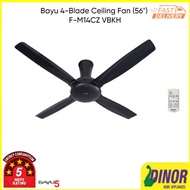 Panasonic F-M14CZVBKH Ceiling Fan (56") Bayu 4 Blade Black