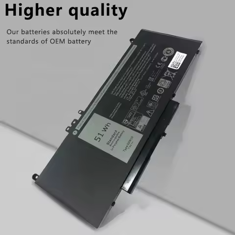 G5M10 7.4V 51Wh Lithium ion Battery Laptop Batteries 0WYJC2 8V5GX R9XM9 WYJC2 14.8V 92Wh For Dell La
