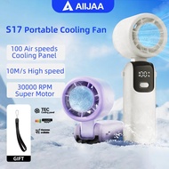 Kipas angin Portable Mini fan handheld Foldable Cooling GOOJODOQ Display High-Speed ac Turbo Fan 400