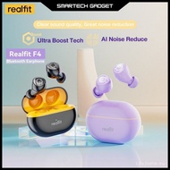 Realfit F4 Wireless Bluetooth Noise Cancelling Earphone with Mic Control APP Customize Low Latency
