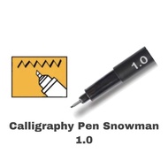 18 - Calligraphy Pen Snowman 1.0 Black Hitam / Drawing Pen Kaligrafi / Caligraphy / Kaligraphy / kal
