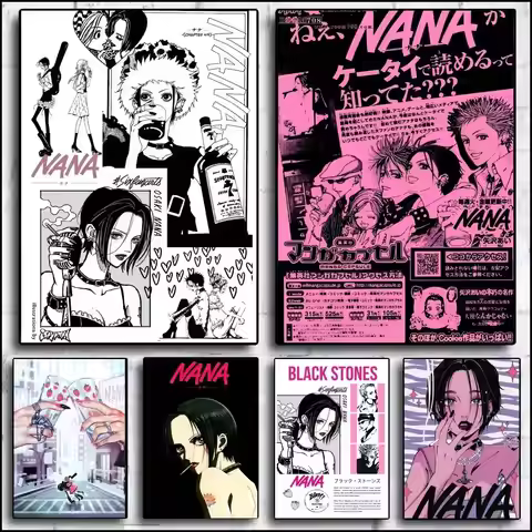 1PC Anime N-NANA Shoujo Manga Poster Self-adhesive Poster Mural Suitable For Living Room Bedroom Bar