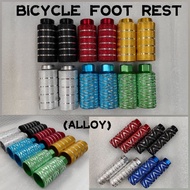 VVM: (2 PCS) ALLOY BICYCLE FOOT REST KANGAROO BASIKAL TEMPAT PIJAK KAKI FOOT PEG STAND FRONT REAR AX