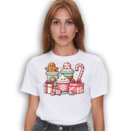 Cute Drink Gingerbread Christmas Tshirt Holiday Hot Chocolate Graphic Tee