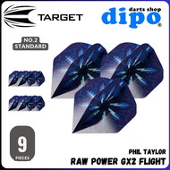 TARGET PHIL TAYLOR RAW POWER Gx2 Flight (9pcs) (Phil Taylor Player Model) - TARGET Darts Flight
