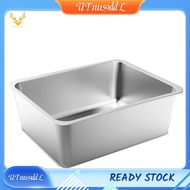 [UTnus9ddL] Stainless Steel Cat Litter Box, 17.5 X 13.5 X 6 Inch, Odour Proof Litter Pan, Non-Stick,