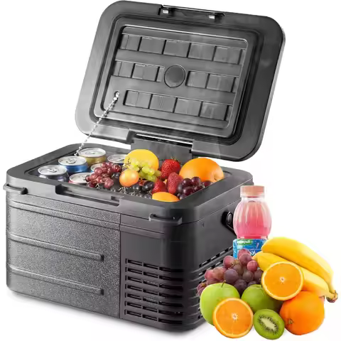 12 Volt Car Refrigerator 11QT 10L -4F68F Dual Power 12/24V DC 110-240V AC Electric Fridge Battery Po