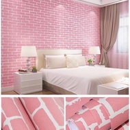 Pink Brick Wall Wallpaper 8m to/d 9m x 45cm