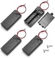 LampVPath 4PCS 3V (2 x 1.5V) 2AA Battery Holder Enclosures with Wire Leads and On/Off Switch Lid in 