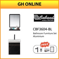 ALUMINIUM BASIN CABINET BATHROOM FURNITURE SET BASIN CABINET WITH MIRROR SHELF TAP AND WASTE