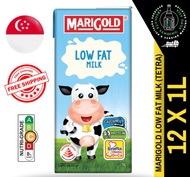 MARIGOLD UHT Low Fat Milk 1L X 12 (TETRA) - FREE DELIVERY within 3 working days!