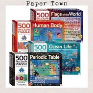 500-piece Jigsaw Puzzle (Puzzlebilities): World Map• Flags of the World • Human Body • Ocean Life • 