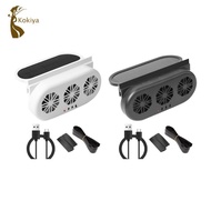 kokiya Car Solar Powered Window Exhaust Fan Portable Cooler Fan Vehicle Cooling Fan