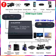 ️จับภาพวีดีโอ️ได้ทั้งภาพและเสียง HDMI Video Capture Card Device 1080P USB2.0   HD Capture [6] แบบที่ 1 HD Capture [6-1] with Loop