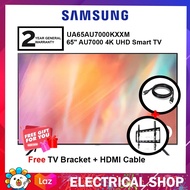 Samsung 65" AU7000 4K UHD Smart TV  UA65AU7000KXXM Television (Free HDMI Cable + TV Bracket)