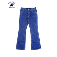Beverly Hills Polo Club Women’s Denim Hi-Rise fit and Flare Pants in Medwash LV1914FL