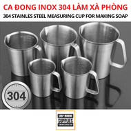 CA ĐONG INOX 304 2L LÀM XÀ PHÒNG - CA ĐONG LÀM XÀ PHÒNG - HB-304 THICK STAINLESS STEEL MEASURING CUP