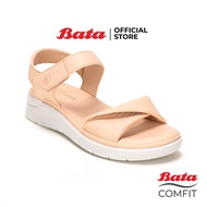 Bata บาจา Comfit Chic N’ Comfy Collection รองเท้าเพื่อสุขภาพ แบบรัดส้น สวมใส่ง่ายน้ำหนักเบา รองรับน้ำหนักเท้าได้ดี รุ่น REBOOST สีพีช รหัส 6015011