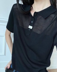 Devon Pointelle Knit Soft Polo