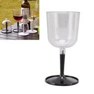 Removable Plastic Wine Glass Custody and Elegantly Breakproof Clear Portable Constructable for Enter