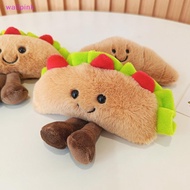 wallpink Bread Plush Pendant Toy Creative Croissants Roll Taco Cake Plush Doll Keychain Decoration B