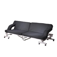 [特價]《Simple Life》雙人沙發14段免組裝折疊床-SF黑