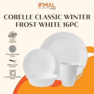 Corelle Classic Winter Frost White 16pc Dinner Set Tableware Set Set Pinggan Mangkuk Corelle