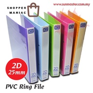 A4 2D 25mm PVC Ring File | Color Ring File | A4 PVC 2D Ring File | Colour Ring File