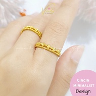 VINDYMY 916 / CINCIN MINIMALIST PADU CROWN / EMAS 916 / FANCY RING 916