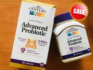 56% Sale!!!EXP:10/2025 โปรไบโอติกส์ Advanced Probiotics Ultra Potency 60 Capsules (21st Century) Pro