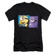 Vintage Minions Stuart Online T-Shirt Vs. Real Life T-ShirtCartoon Authentic Cotton 1 Cute S-5XL Ge