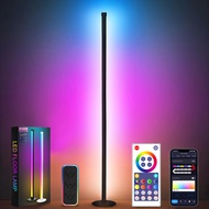 {ZXGCDFG} LED Corner Floor Lamp 160cm Dimmable Modern RGB Color Changing Smart Lamp with Remote &amp