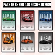 Supercar Poster: BMW, Ferrari, Porsche, etc (Digital Download) XW9I