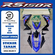 HONDA RS-150R RS150R V1 WINNER 150 (8) BLUE COVER SET (STICKER TANAM) RAPIDO NEW ACCESSORY AKSESORI