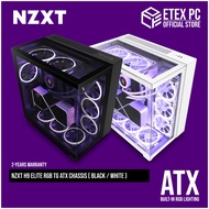 NZXT H9 Elite RGB TG Mid-Tower ATX Chassis - Black / White # CM-H91EB-01 / CM-H91EW-01