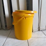 20 liter Plastic Bucket 20 liter Pail (25KG) For Paint/Food/PACKAGING (Yellow)