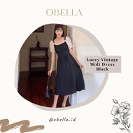 Vintage Dress Luccy Vintage Midi Dress / OB04 Maxi Dress Imported/ Dress Premium Dress