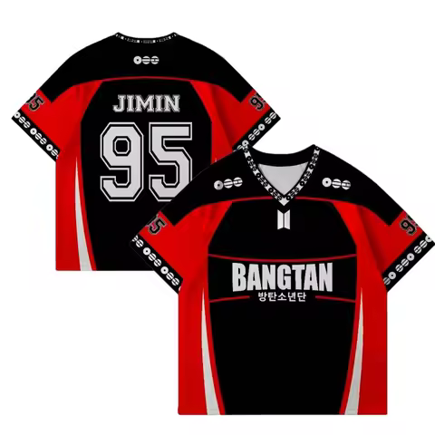 2026 BTS Kpop #JIMIN Motocore Style T-shirt summer Men's and Women's fan gifts Breathable and comfor