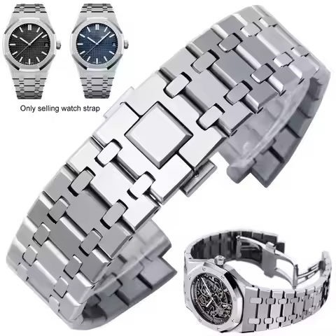 26mm 316L Stainless Steel Bracelet For AP 15400 Audemars Piguet Royal Oak GA2100 2110 Strap Men Watc