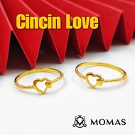 Cincin Emas 916 Original Cincin Love Emas 916 Tulen Cincin Minimalist 916 Gold Ring Cincin Bajet Ema