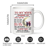 1pc, To My Wife Coffee Mug, Ceramic Cup, Romantic Anniversary & Birthday Gifts for Wife From Husband