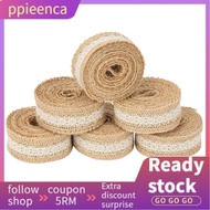 ppieenca-my GLOGLOW 6pcs 2M/Roll Burlap Ribbon Roll  Craft Fabric Ribbons with Lace Hessian Jute for