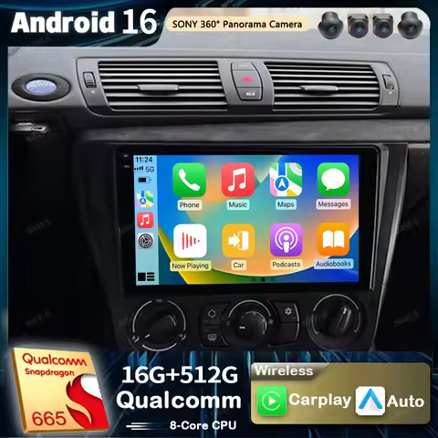 Android 16 2K QLED For BMW E88 E82 E81 E87 1-Series 2004-2011 Android Car Radio Multimedia Video Pla