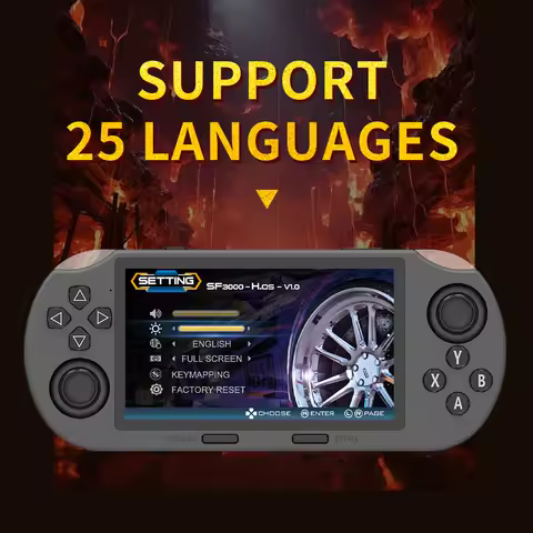 4.5 Inch IPS Screen F3000 Portable Handheld Game Player Retro Video Game Console 20000+Games Built-i