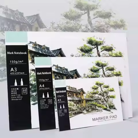 30 Sheets 1 Pieces A5 Paper Sketch Book Student Art Painting Sketch Watercolor Book Graffiti Sketchb
