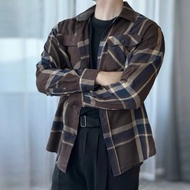 DANDY COSMO | Limited เสื้อเชิร์ต Flannel เสื้อคลุม เนื้อผ้า Wool Mix DANDY COSMO